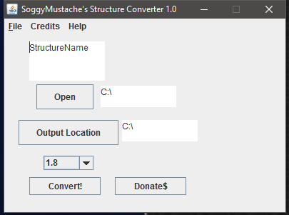 SoggyMustache&#039;s Structure Converter Minecraft Mod